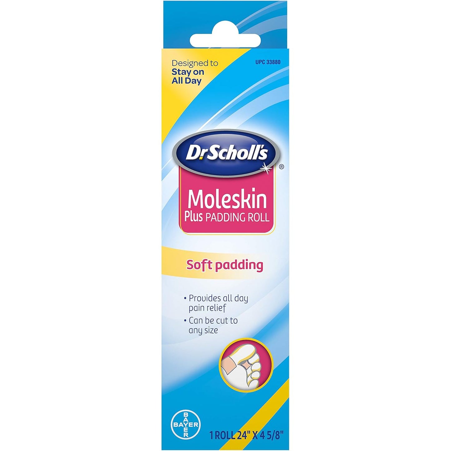 DR SCHOLLS MOLESKIN PADDING ROLL 24FT