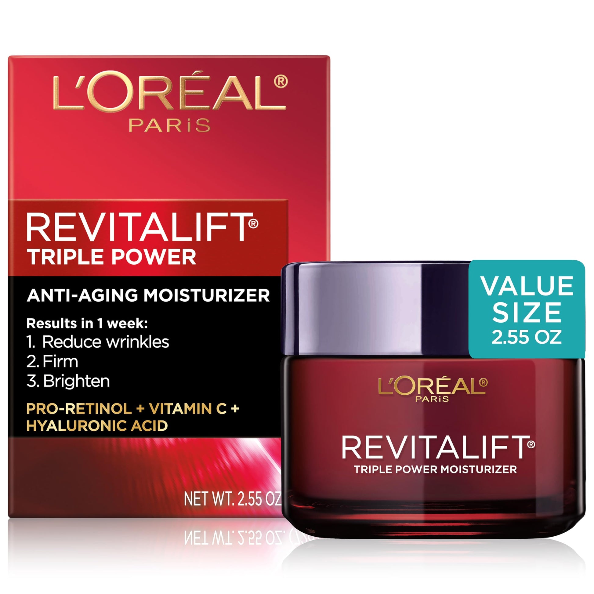 L'ORÉAL PARIS Revitalift Triple Power Anti-Aging Face Moisturizer, 1.7 oz.