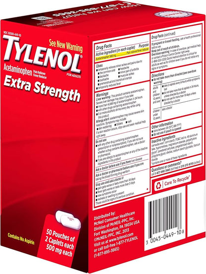 TYLENOL ES GC 500MG 100 RRL