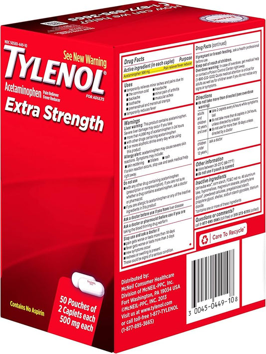 TYLENOL ES GC 500MG 100 RRL