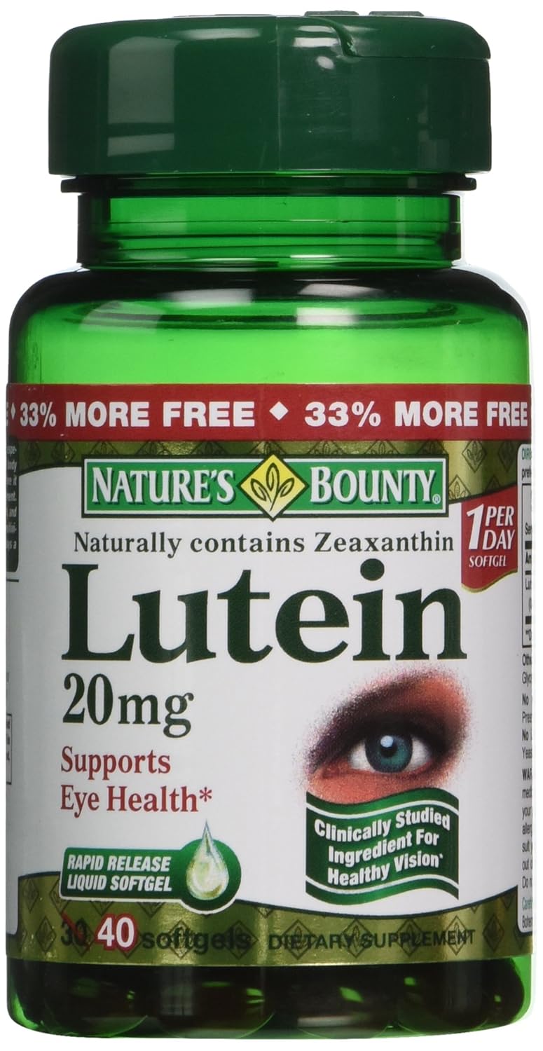 LUTEIN 20MG SOFTGEL 40CT NAT BOUNTY