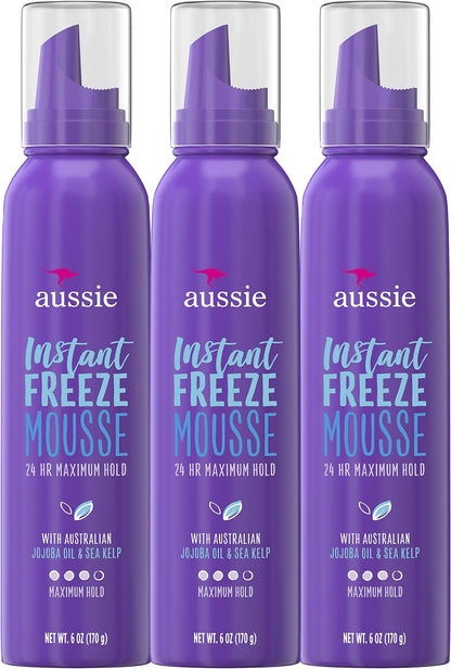 AUSSIE INSTANT FREEZE MAX SCULPT MSE 6OZ