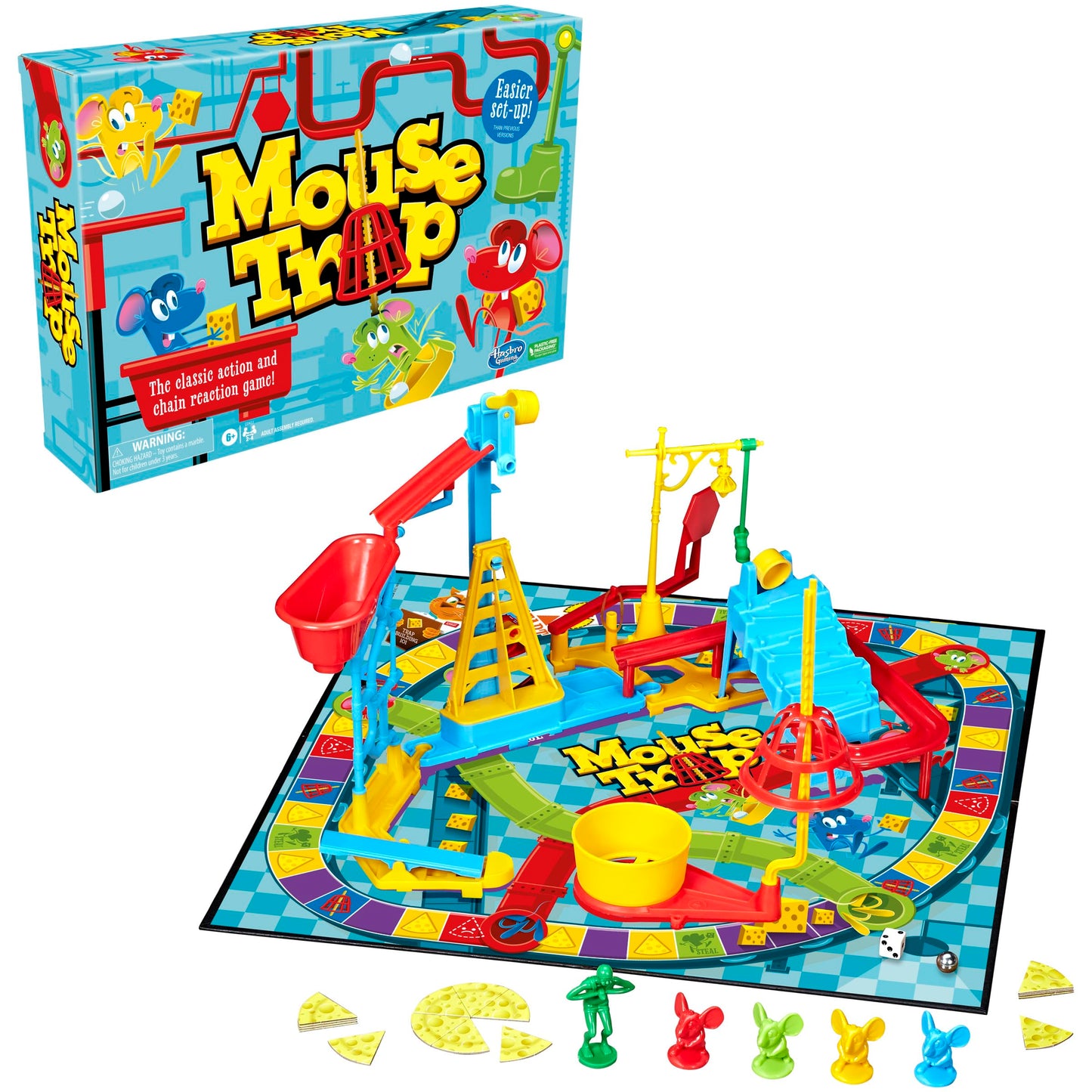Hasbro Mouse Trap Board Game for Kids Ages 6 and Up, Classic Kids Game