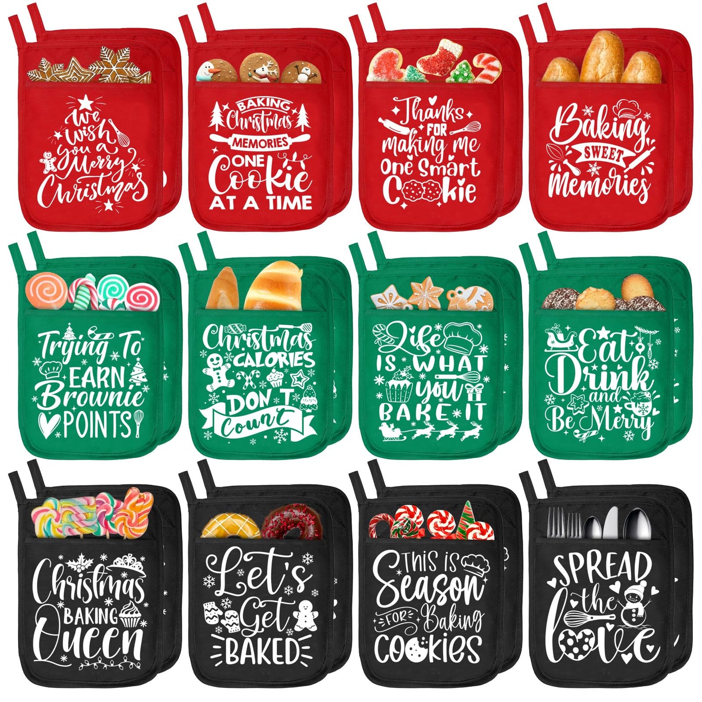 MUkitchen Christmas Cookies Pot Holder