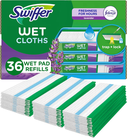 SWIFFER WET MOPPING CLOTH FRESH PAD 12CT