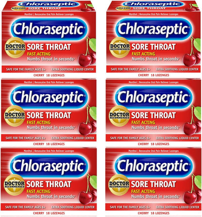 CHLORASEPTIC LOZENGE CHERRY 18CT