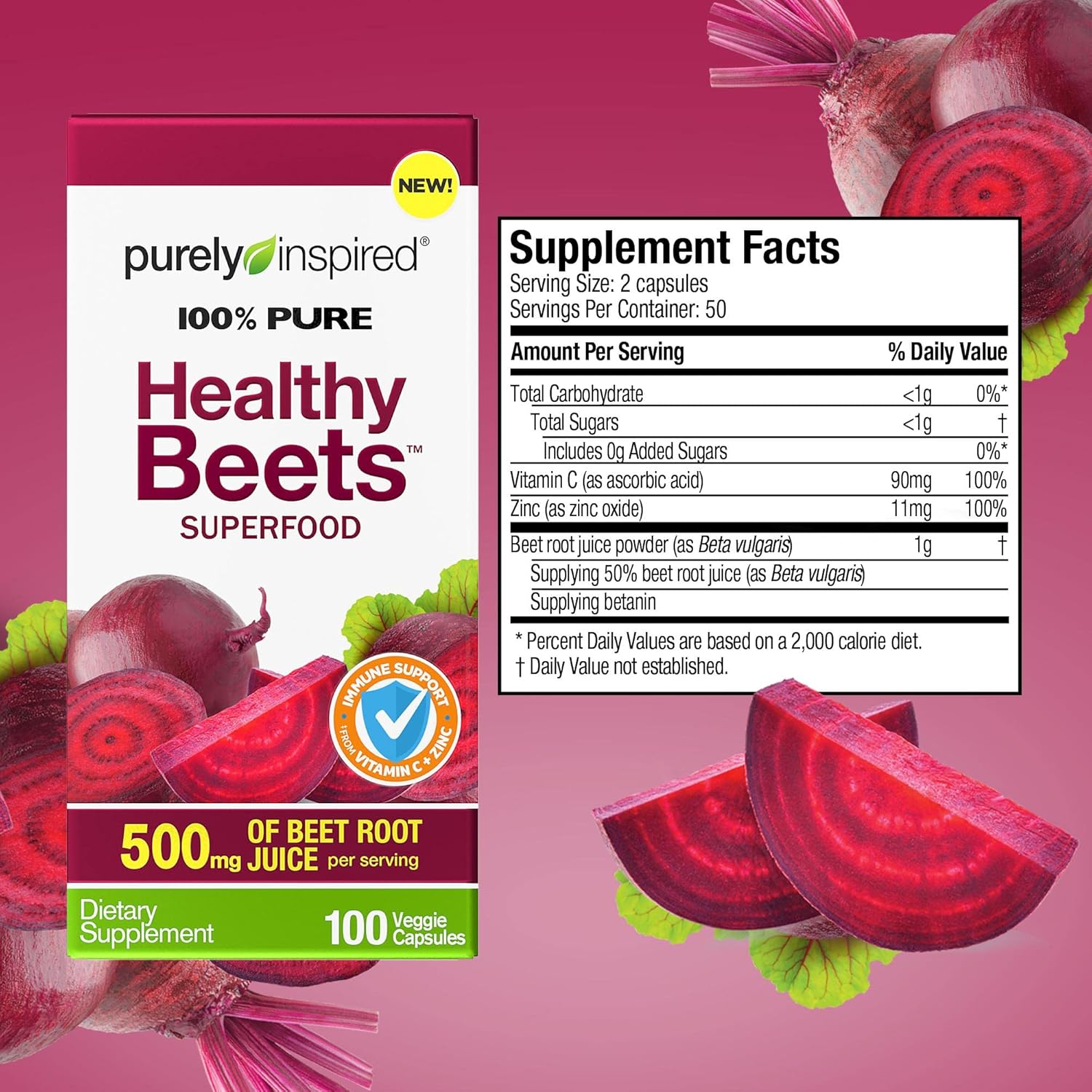 PURELY INSP CP 500MG 100 BEET