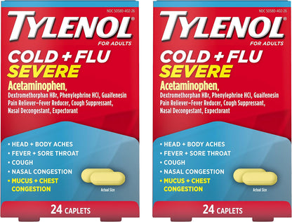 TYLENOL SINUS SEVERE DAY CAPLET 24CT