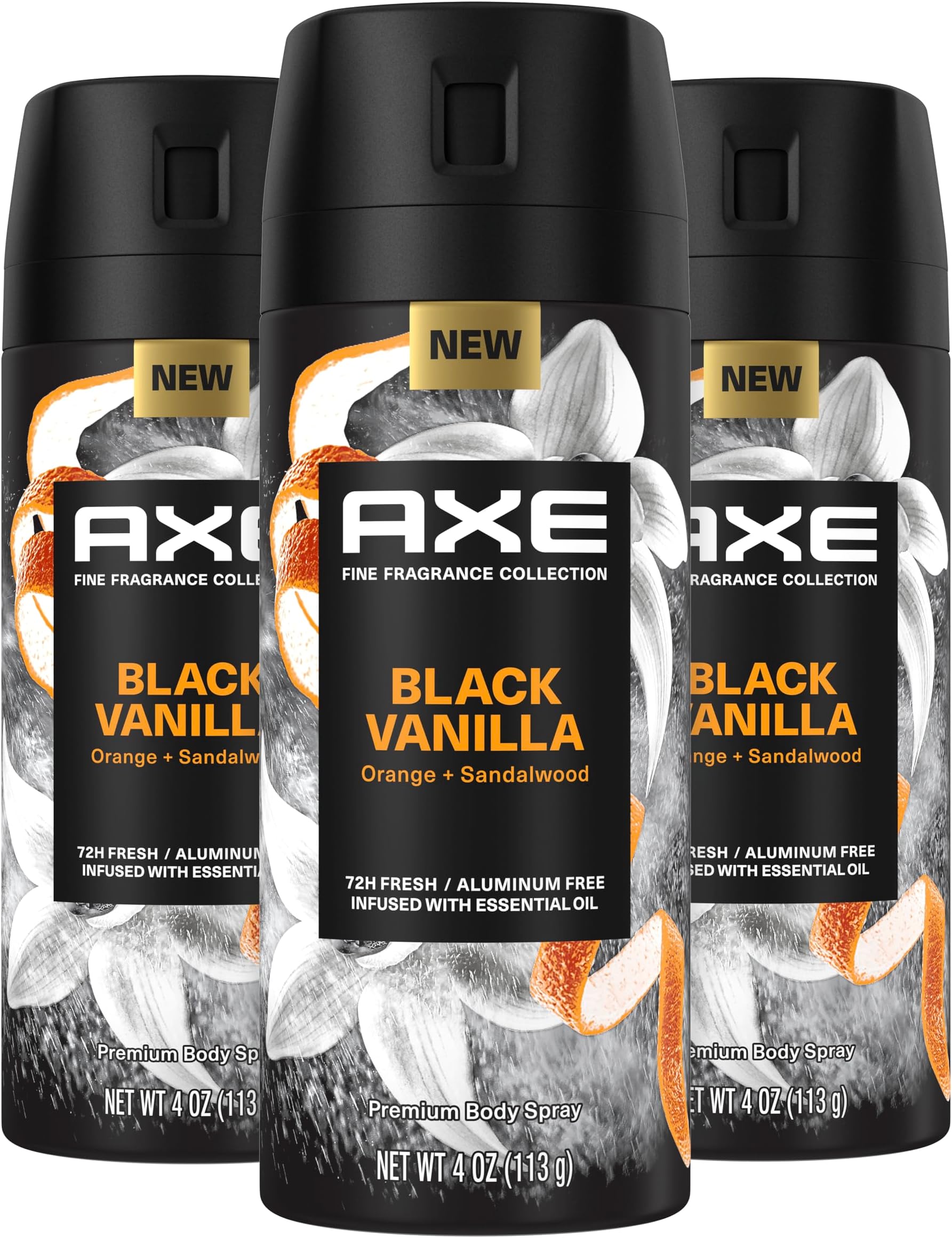AXE BODY SPRAY BLACK VANILLA AER 2.9OZ