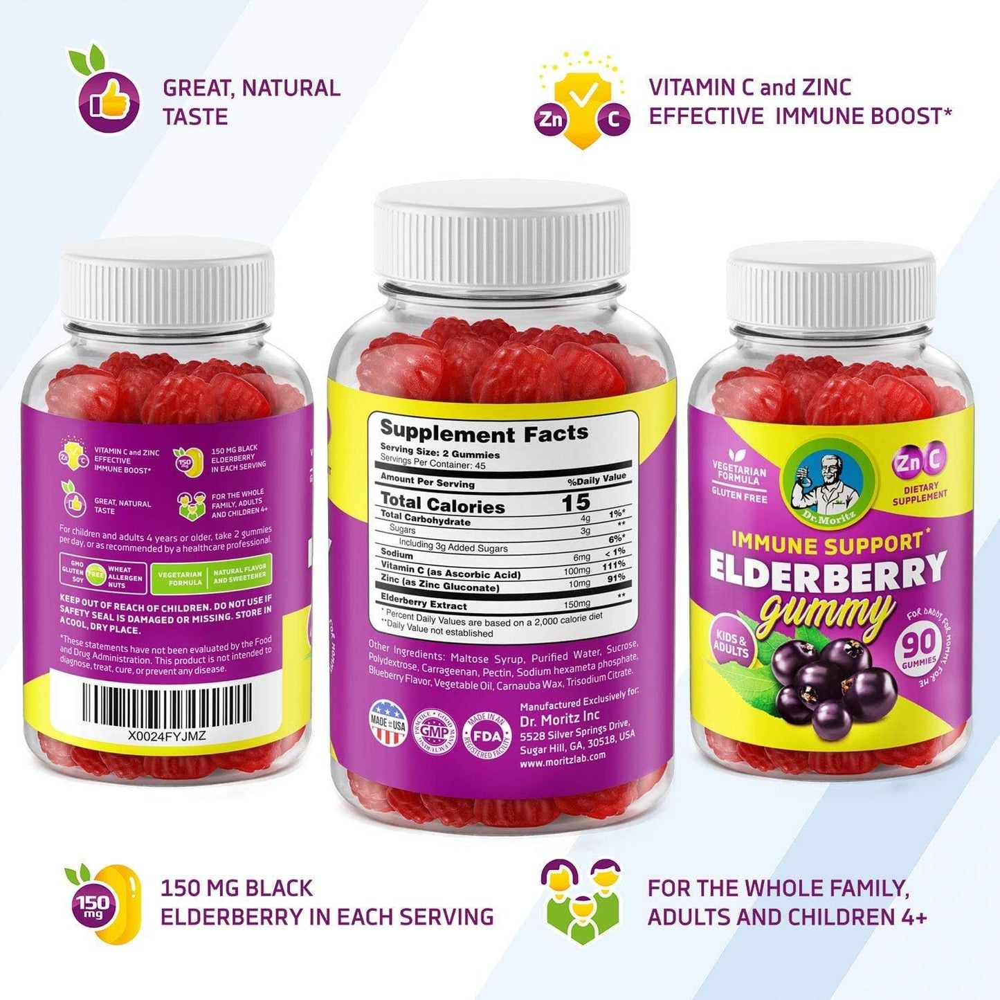 Elderberry Gummies; Immune +