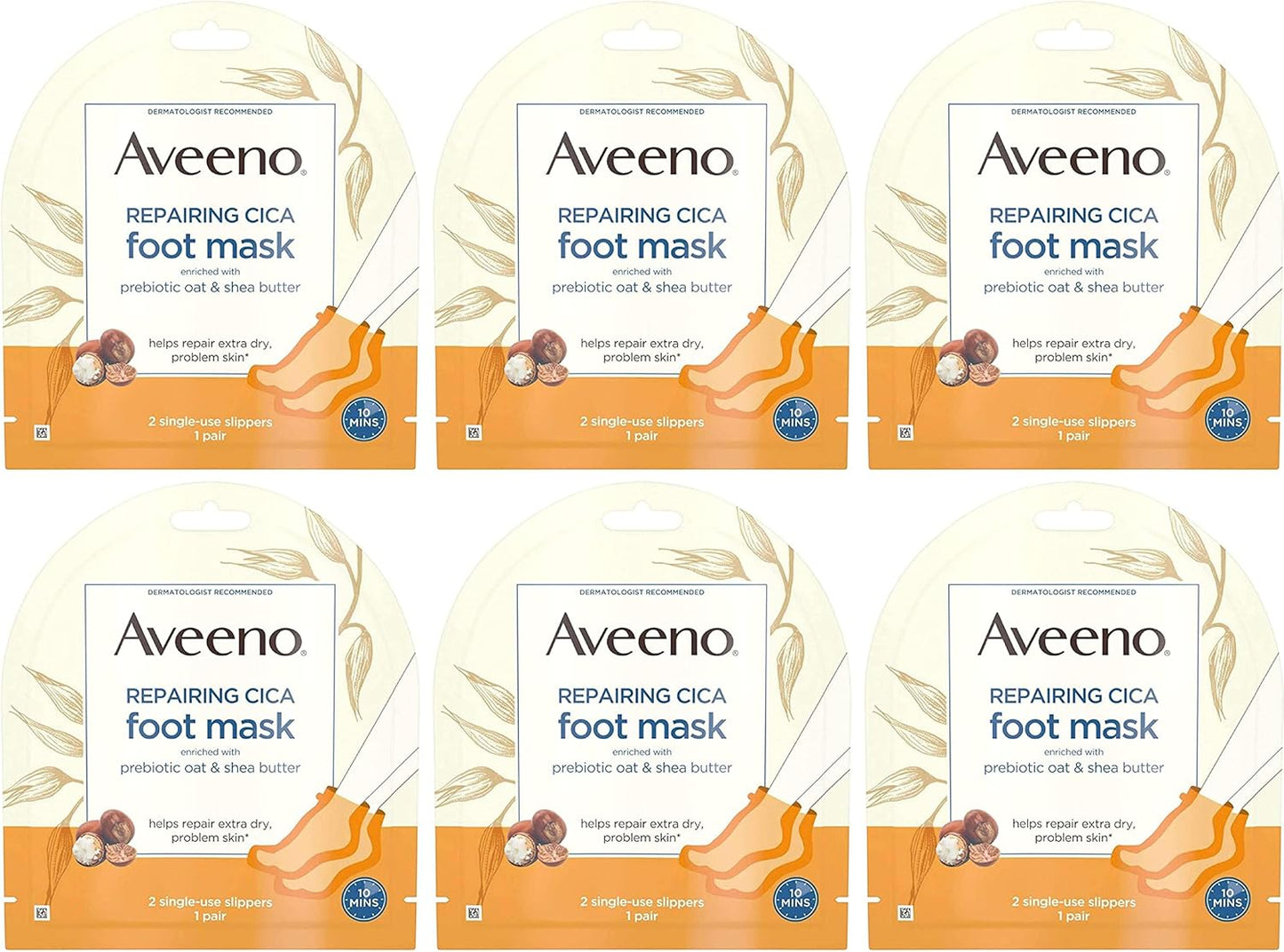 AVEENO REPAIR FOOT MASK EA 2