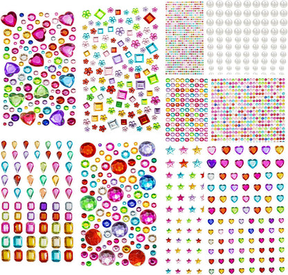 ArtSkills Self-Stick Jumbo Adhesive Gemstones - Assorted Colors, 28 count