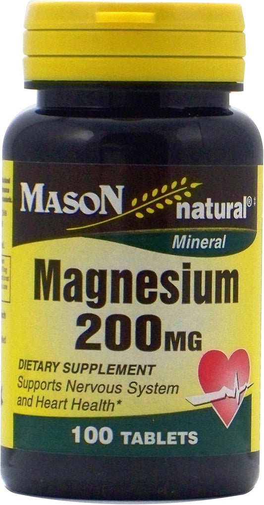 MAGNESIUM 200MG TABLETS 100CT MASON