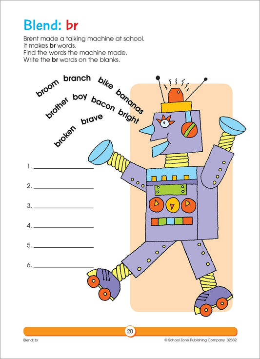 School Zone Phonics Review Grades 1-3 Workbook