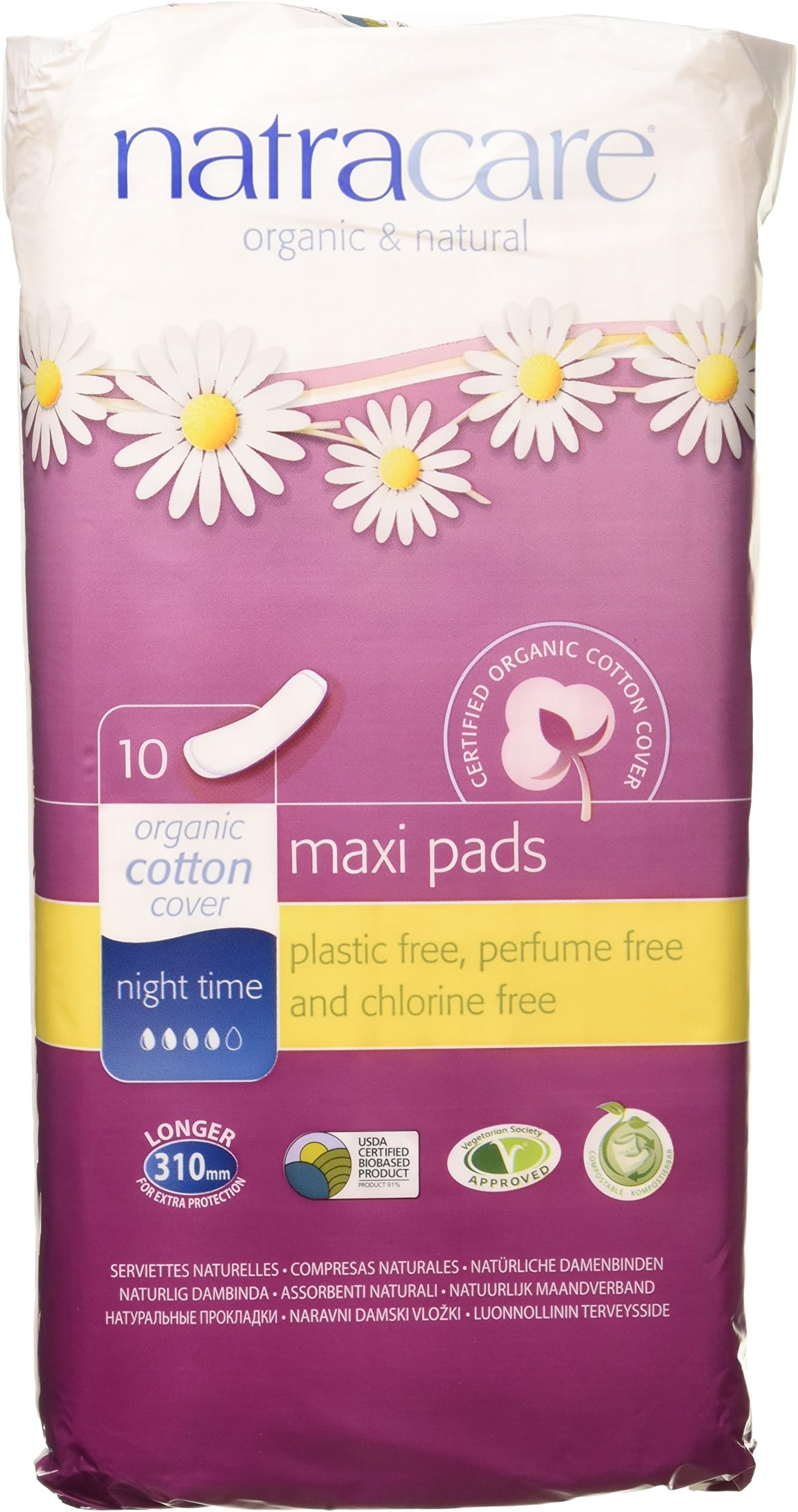 NATRACARE PADS,MAXI,NIGHT-TIME