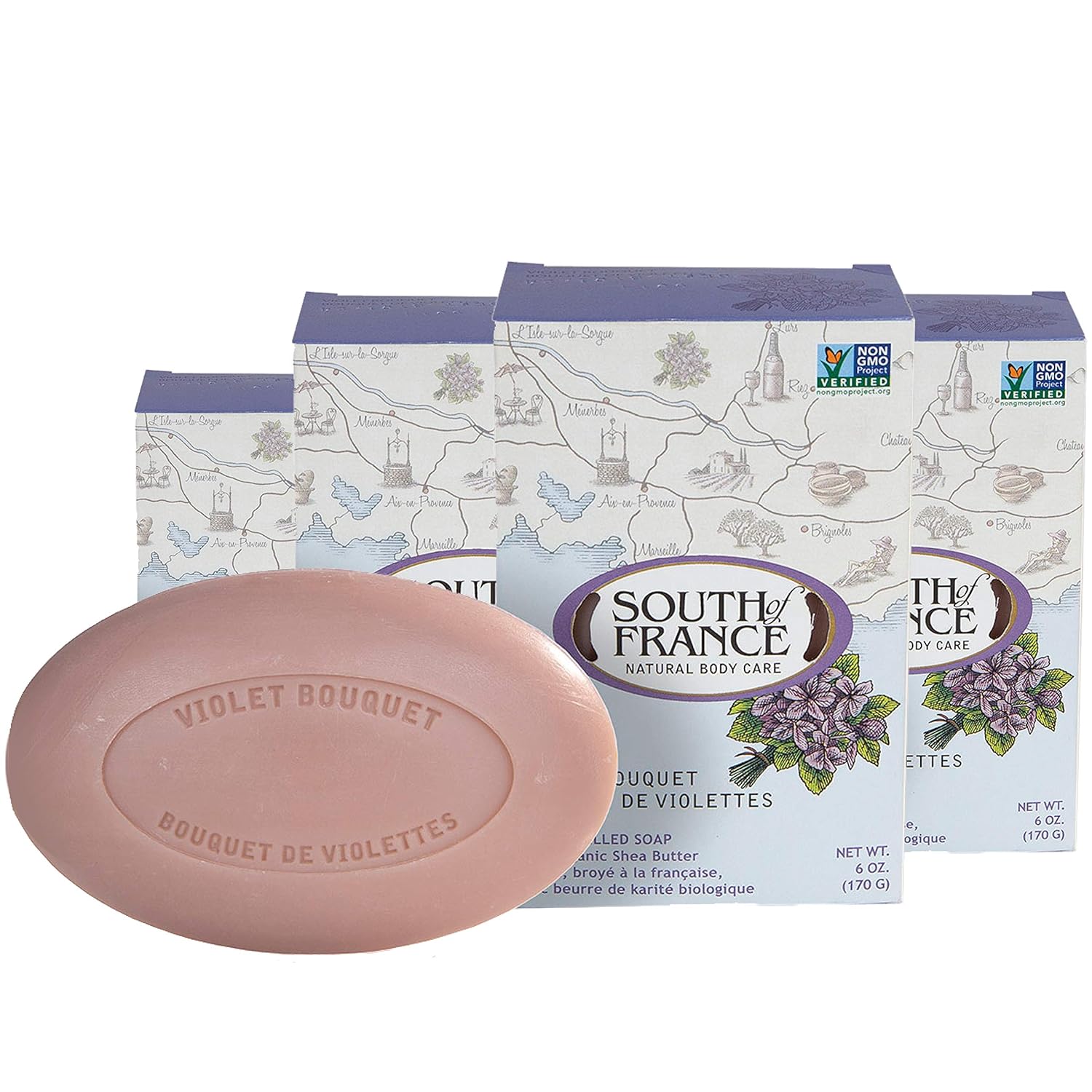 SOUTH OF FRANCE BAR SOAP,FRESH VIOLET