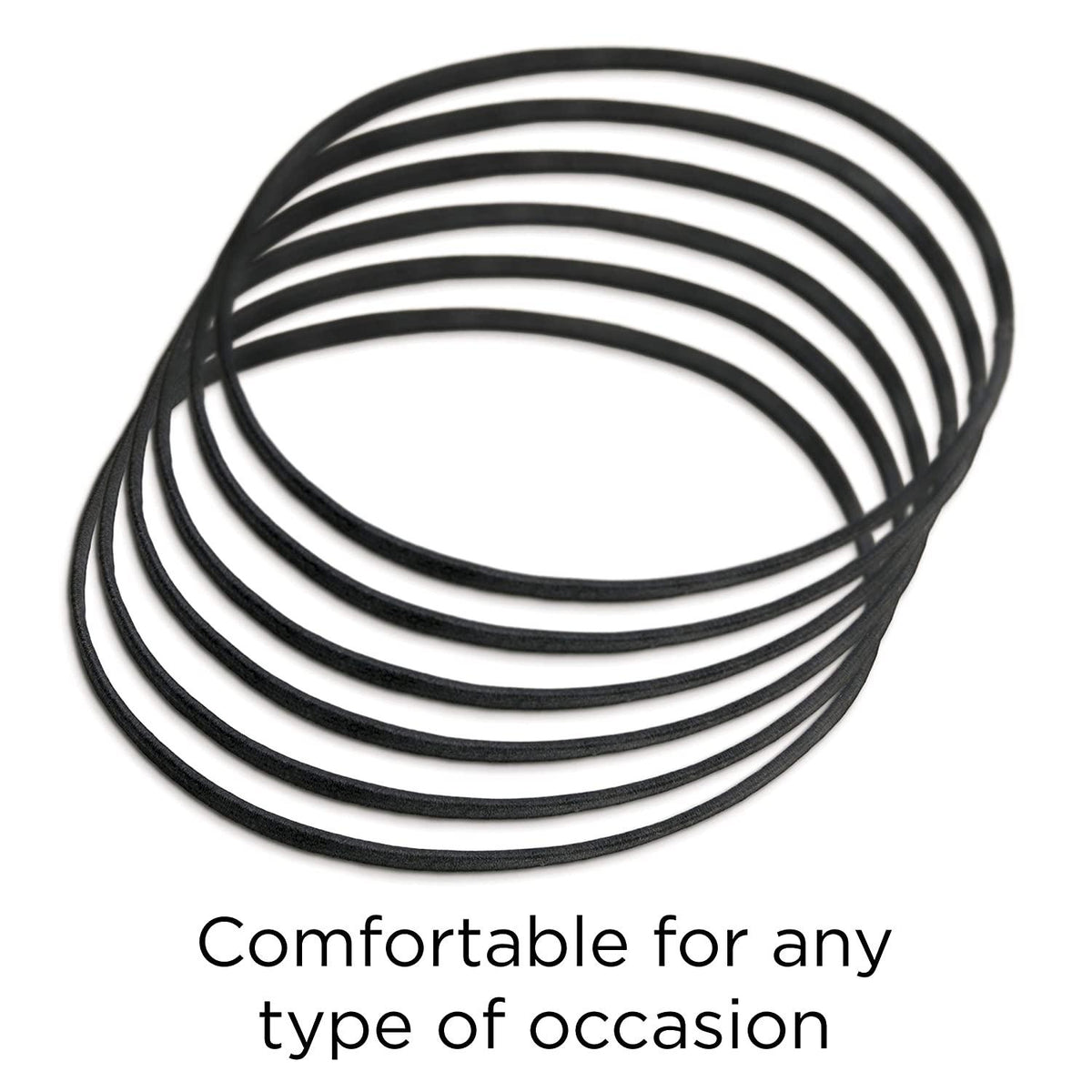Goody #30363 Ouchless Flat Narrow Headwrap 3 Count (3in)