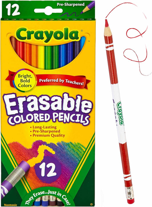 Crayola Erasable Colored Pencils, 12 count