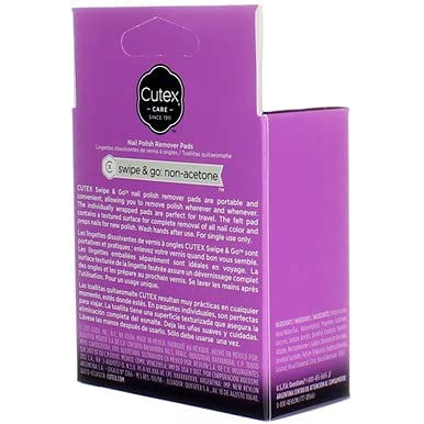 Cutex Swipe and Go Nail Polish Remover Pads, 10 count