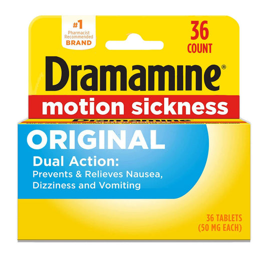 Dramamine Motion Sickness Relief Tablets - Orange, 4 count
