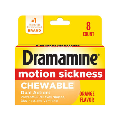 Dramamine Motion Sickness Relief Tablets - Orange, 4 count