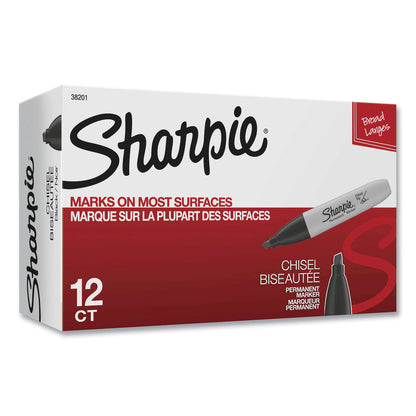 Sharpie Top Broad/Large Permanent Marker Chisel Tip, Black, 2 Count