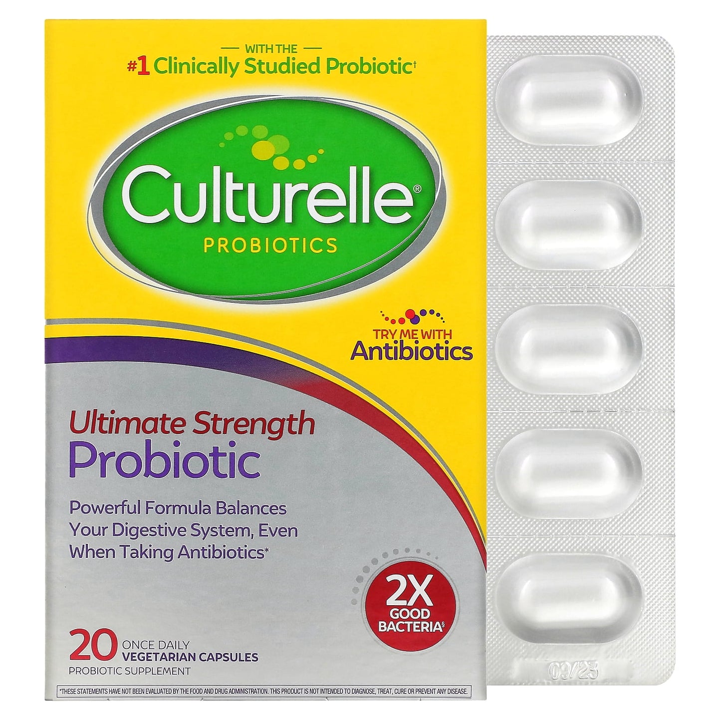 CULTURELLE PROBIOTIC ULT STRGTH CAP 20CT
