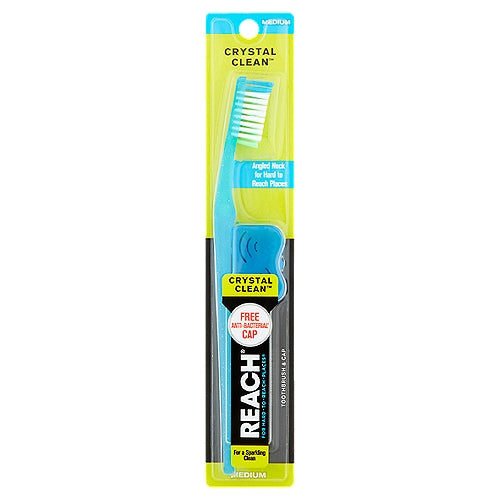 Reach Toothbrush Crystal Clean Medium 3Ct B2G1 (6in) Asstclrs