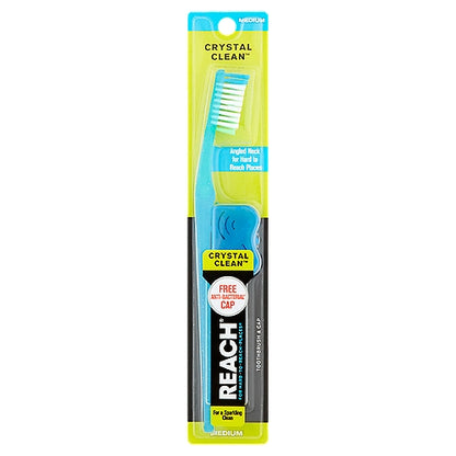 Reach Toothbrush Crystal Clean Soft W/ Cap (6in) Asst Colors