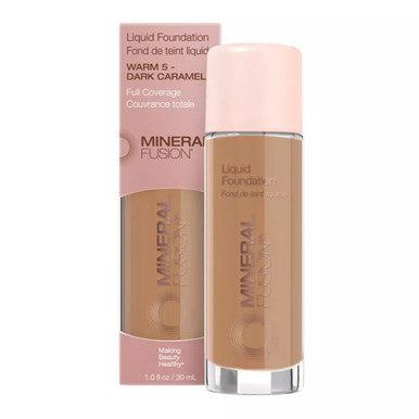 Mineral Fusion Liquid Foundation - Warm 5, Dark Caramel