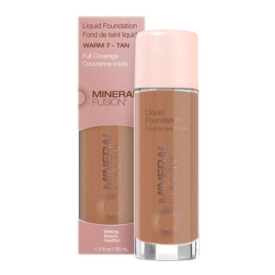 Mineral Fusion Liquid Foundation - Warm 7, Tan