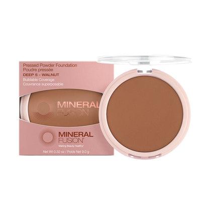 Mineral Fusion Pressed Powder Foundation - Deep 5, Walnut
