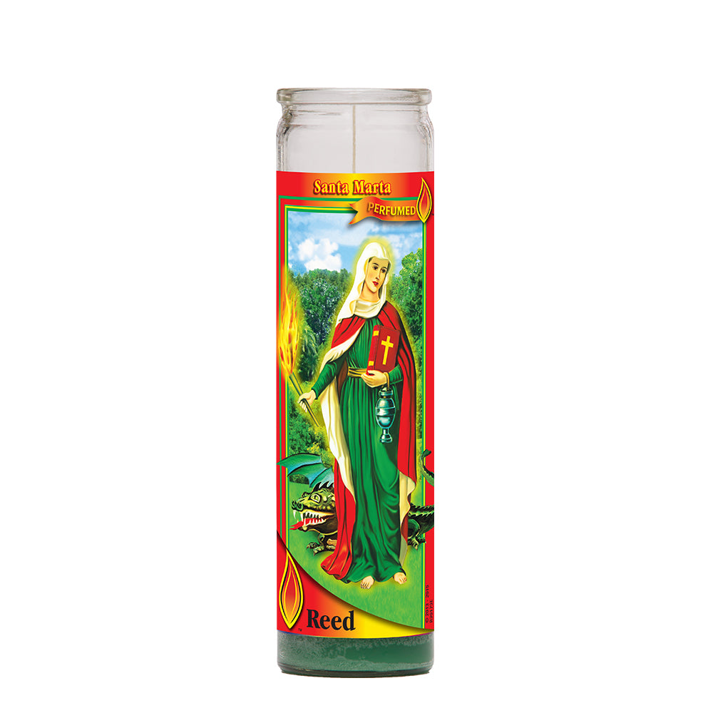 Star Candle Prayer Candle, 8in - Saint Martha