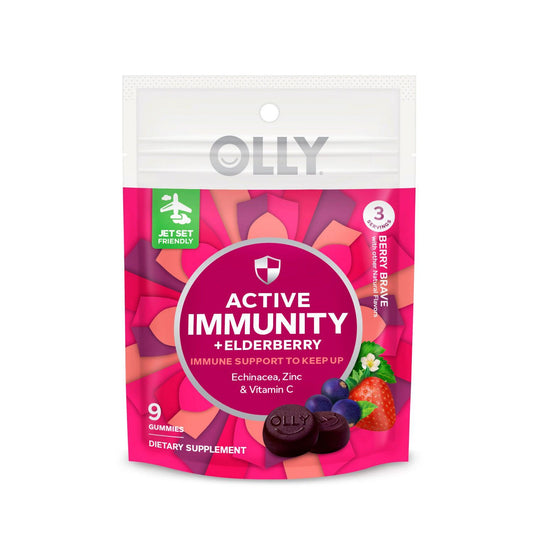 OLLY Active Immunity + Elderberry Gummy Supplement, 9 count
