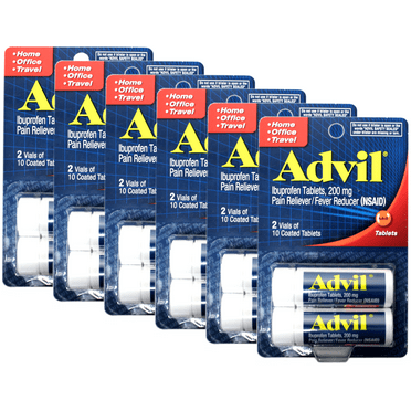 Advil Pain Reliever and Fever Reducer Tablet Vial, 10 Coated Tablets - Carded