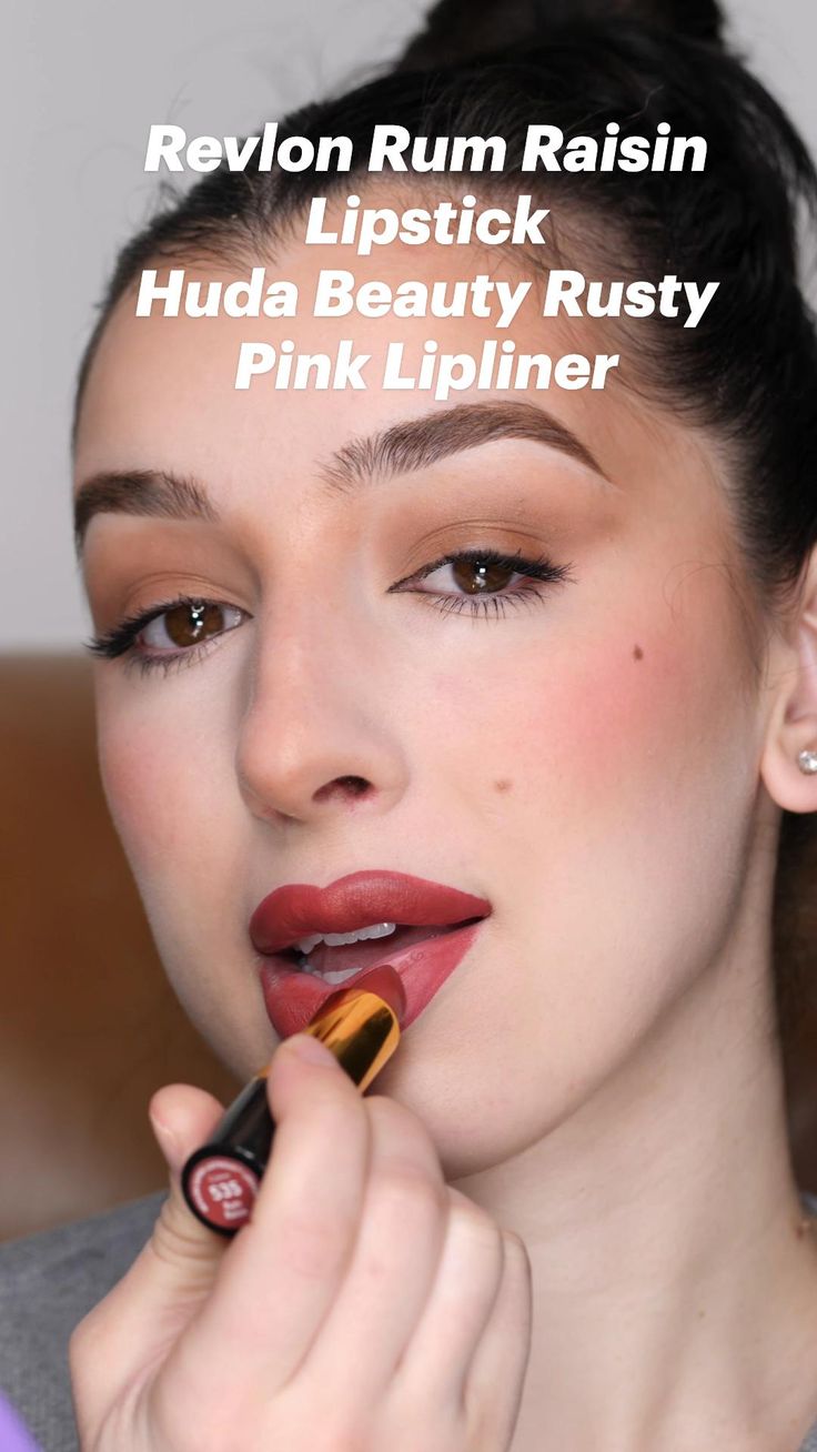 REVLON Liner, Lipstick & Balm Lip Kit - Rum Raisin Gift Set, 3 count