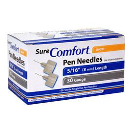 SURE COMFORT SAFTY PEN NDL 6MM 31G 100CT