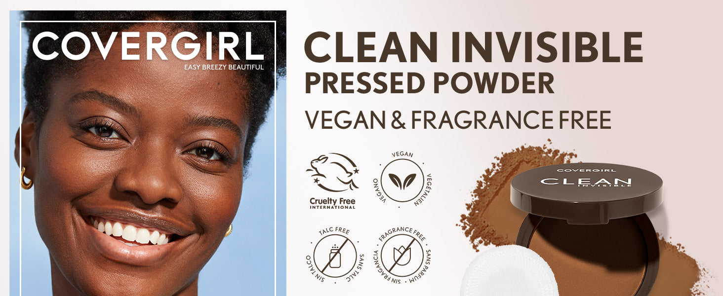 COVERGIRL Clean Invisible Pressed Powder Foundation - 158 Warm Nude