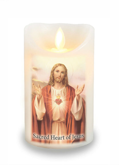 Star Candle Prayer Candle, 50Hr - Sacred Heart of Jesus
