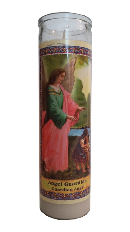 Star Candle Prayer Candle, 8in - Guardian Angel