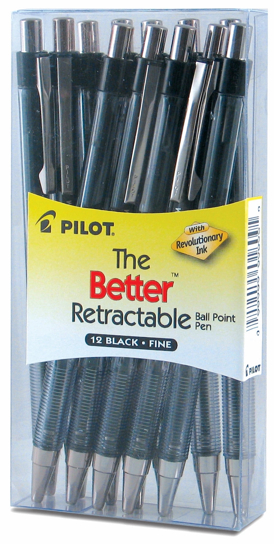 Pilot The Better Retractable Ball Point Pens, Medium Point (1.0mm), Black, 1 Count