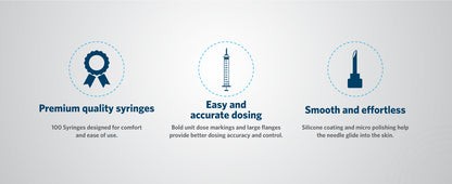 ULTICARE SYRINGE 1/2" 30GX1/2CC 100CT