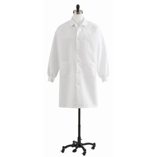 LAB COAT W/ KNITTED COLLAR CUFF LG 10 DS