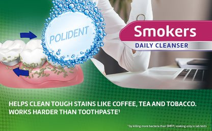 POLIDENT SMOKERS TB 84 TRP MNT