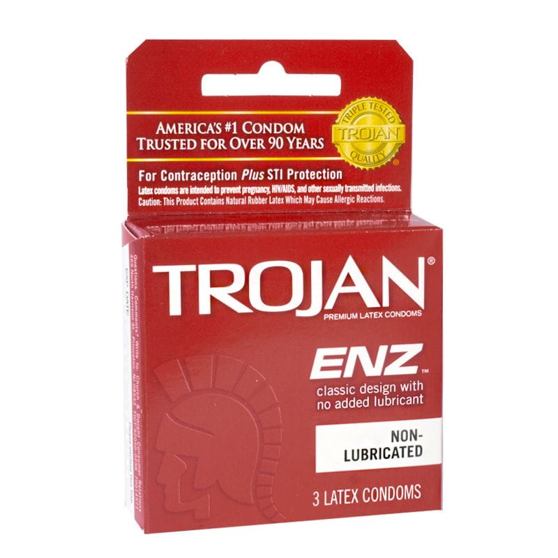 TROJAN ENZ NON LUBE CONDOM 3CT