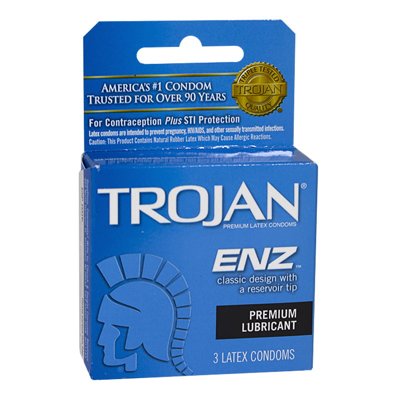 TROJAN ENZ LUBE CONDOM 12CT