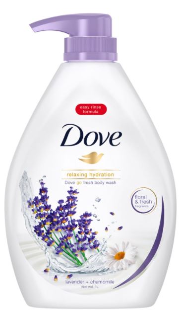 DOVE RELAXING LAVENDER&CHAMOMIL WSH 20OZ