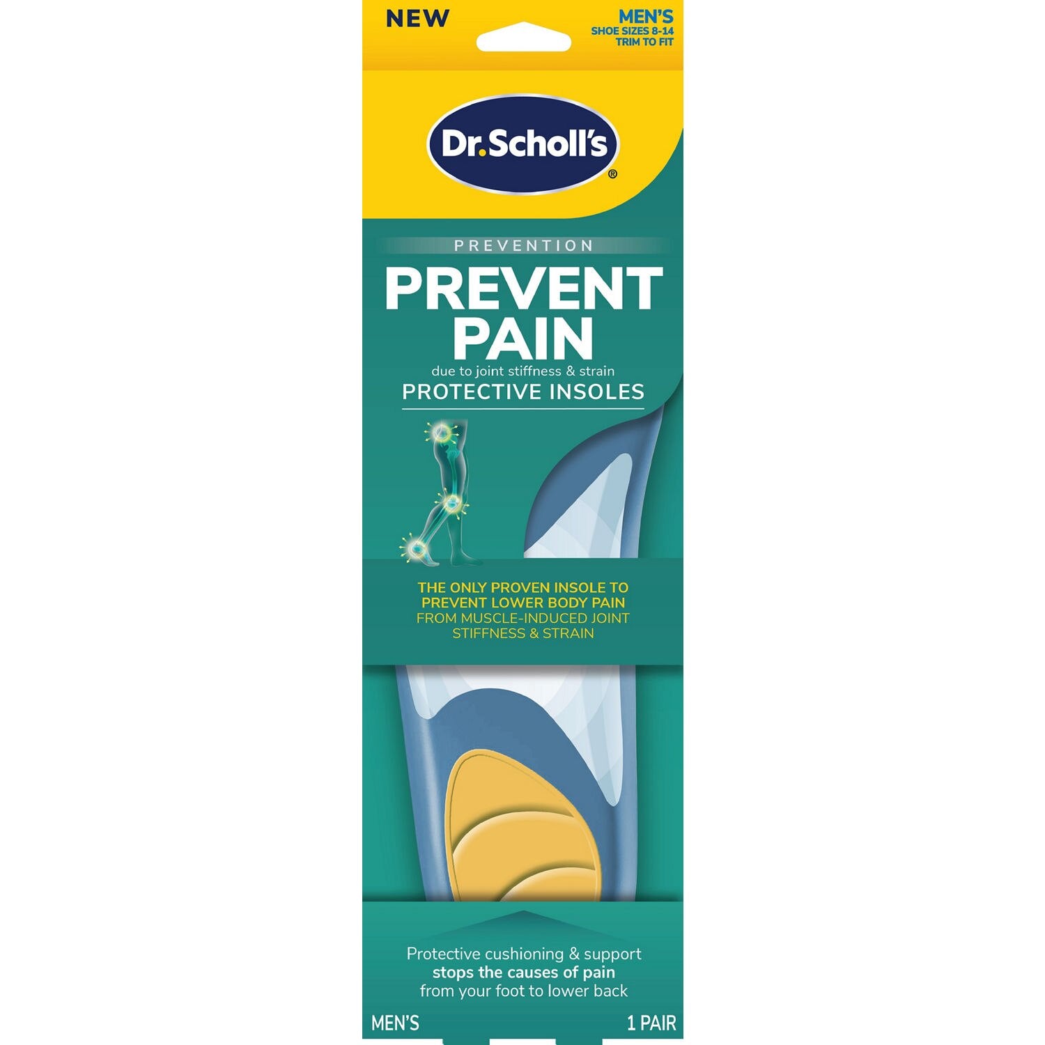 Dr. Scholl's Prevent Pain Men's Shoe Insoles - Size 8-14