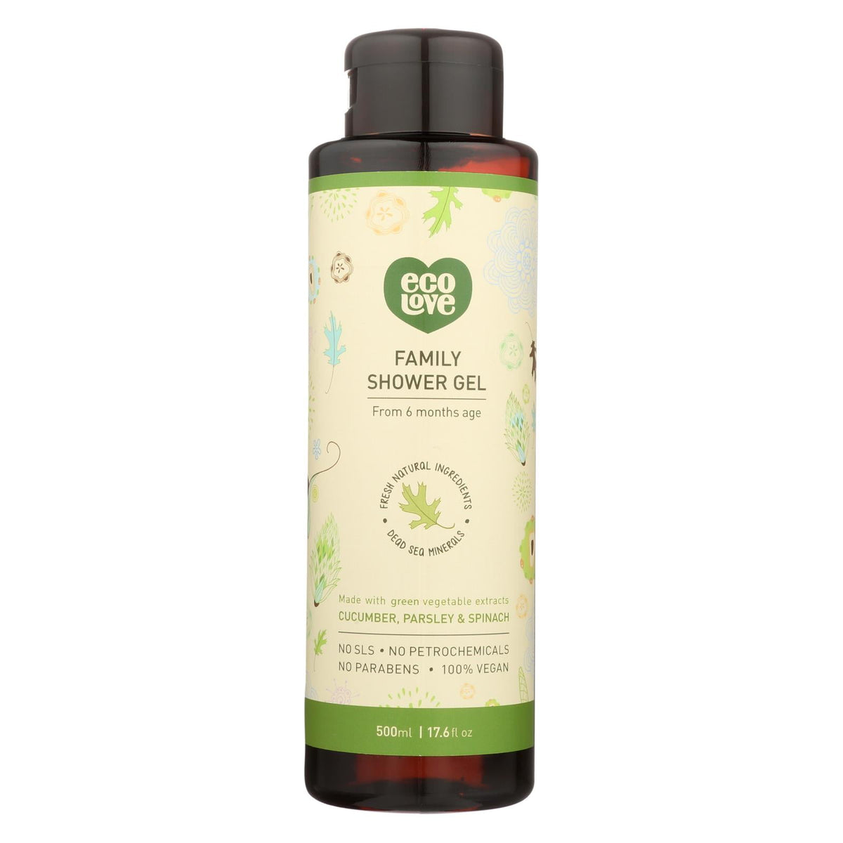 ECOLOVE SHOWER GEL,GRN VEG,FAMILY