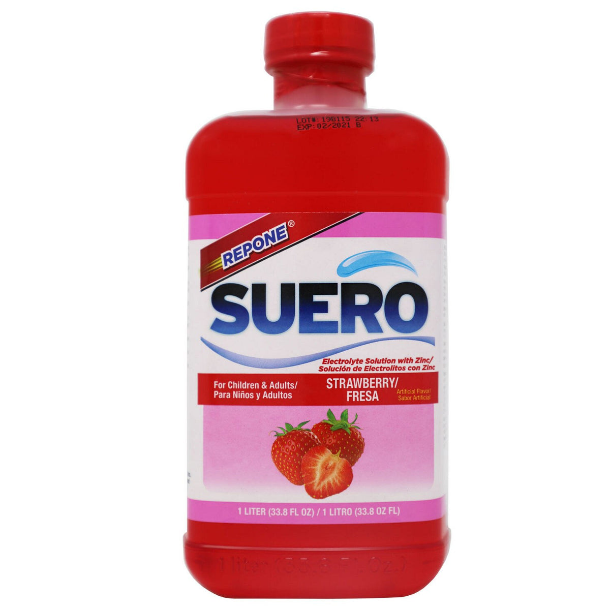 REPONE Suero Electrolyte Solution - Strawberry Flavor, 33.8 oz